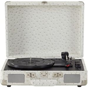 Crosley CR42D-PA Lancaster - Tocadiscos de 3 velocidades con radio,  reproductor de CD/cassette, entrada auxiliar y Bluetooth, pimentón