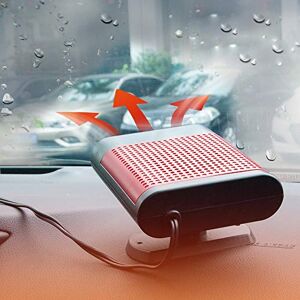 cjc Calentador portátil para coche, 12 V, 150 W, portátil, 4 en 1, calentamiento rápido y enfriamiento, se conecta automáticamente al encendedor de cigarrillos, calentador electrónico portátil para todos los coches (rojo)