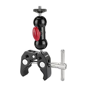 CAMVATE Pole Clamp Mount with Super Clamp and 360 degree Rotating Mini Ball Head for mini 7",8" Monitor