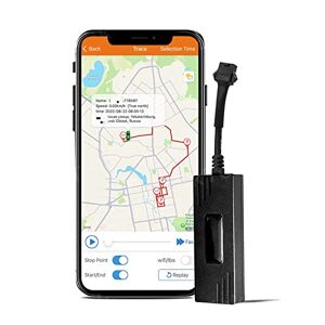 Zunate Posicionador GPS para Coche, Localizador de Rastreador GPS de Mini Vehículo, Dispositivo de Seguimiento de Tarjeta Micro SIM GPRS GSM de CC de 9‑90 V, Localizador de Dispositivo Antipérdida de Coche