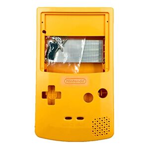 Sunvalley Carcasa GBC IPS personalizada, repuesto de color amarillo, compatible con consolas de mano de color Gameboy, nuevo ajuste punto a punto para iluminar la visualización externa dedicada