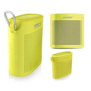GETGEAR Funda de silicona para altavoz Bluetooth Bose SoundLink Color II, diseño personalizado que proporciona protección completa en 6 direcciones, mejor combinación en forma y color (amarillo)