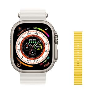 IKIYA Smartwatches Reloj Inteligente Serie 8 de 49 mm Electrónicos (Color : Add Ocean Yellow, Size : 1)