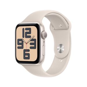 Apple Watch SE 2023 (2a Gen) [GPS] Caja de Aluminio Blanco Estelar de 44 mm y Correa Deportiva Blanco Estelar M/L (Smartwatch).Detección de Choques,monitoreo de frecuencia Cardiaca,Resistente al Agua
