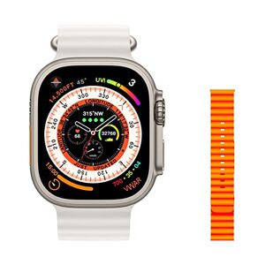 IKIYA Smartwatches Reloj Inteligente Serie 8 de 49 mm Electrónicos (Color : Add Ocean Orange, Size : 1)