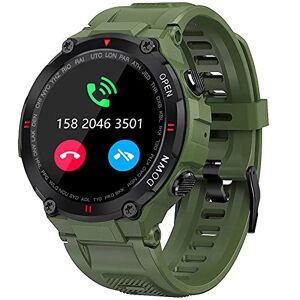 EIGIIS Reloj Inteligente Militar para Hombres Smartwatch táctico a Prueba de Agua al Aire Libre Bluetooth Dail Calls Speaker 1.3'' HD Touch Screen Fitness Tracker Watch Compatible con iPhone Samsung