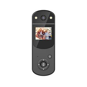 Camerina Cámara DV Digital Mini cámara para automóvil Grabadora de Video Reproductor MP3 Pantalla HD 1080P con luz Nocturna infrarroja Lente giratoria para Deportes Oficina en casa Grabadora de acompañamiento