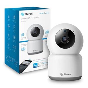 STEREN CCTV-218 Cámara de Seguridad Wi-Fi HD robotizada, visión Nocturna, Audio bidireccional, Blanco