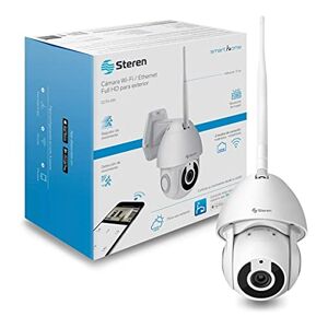 STEREN CCTV-235 Cámara de Seguridad Wi-Fi Full HD 1080p robotizada con seguidor de Movimiento, Blanco