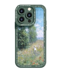 Cernomal Diseñado para iPhone 15/15 Plus/15 Pro/15 Pro MAX Compatible con Magsafe Funda Ligera para Teléfono con Pintura Al Óleo Sea of Flowers, Funda Protectora A Prueba De Golpes,