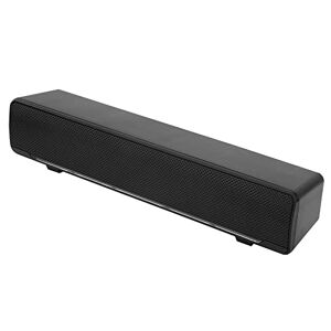 Bewinner Barra de Sonido Estéreo con Cable USB para Teléfonos Móviles PC con Entrada de 3,5 Mm, Caja de Sonido Envolvente de Graves (Black)