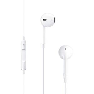 Apple EarPods Auriculares intraurales con micrófono y auriculares remotos, color blanco con adaptador USB-C a conector de auriculares de 3,5 mm (reacondicionado)