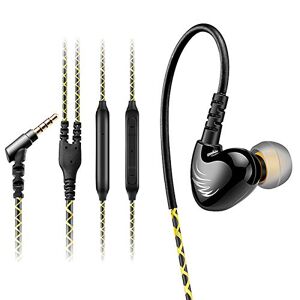 AGPtek Auriculares in-Ear para Hacer Deporte (reducción de Ruido,3.5mm), Negro