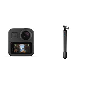 GoPro MAX — Waterproof 360 + Traditional Camera with Touch Screen Spherical 5.6K30 HD Video 16.6MP 360 Photos 1080p + El Grande -Bastón de extensión Compatible con Todas Las cámaras