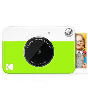 Kodak Cámara Digital de impresión instantánea (Verde)Impresión a Todo Color en Papel Fotográfico Zink 2 x 3 Pulgadas Papel Adhesivo– Imprime Recuerdos al Instante