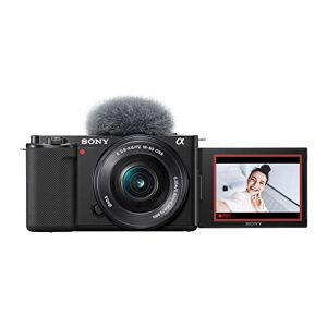 Sony Alpha ZV-E10 APS-C Cámara Vlog sin Espejo con Lentes Intercambiables, Color Negro