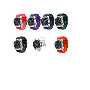 Senter Correa para Galaxy Watch 3 45mm Correa,(7 Pack) Correa de Repuesto Deportiva de Silicona Suave Compatible con Samsung Galaxy Watch 3 45mm/Galaxy Watch 46mm/Gear S3 Frontier