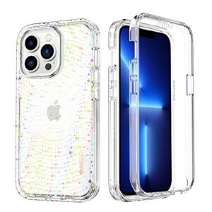 Amzer Crusta Hybrid Full Body Case Designed for iPhone 13 Pro MAX with Built-in Screen Protector Glitter Yeet All Over
