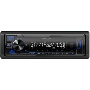 Kenwood KMM-BT232U estéreo Bluetooth para coche con puerto USB, radio AM/FM, reproductor MP3, cara desmontable