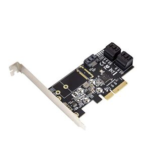 IO Crest Internal 5 Port Non-Raid SATA III 6GB/S Pci-E X4 Controller Card for Desktop PC Support SSD and HDD with Low Profile Bracket. JMB585 Chipset SI-PEX40139
