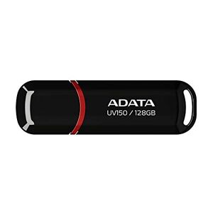 ADATA 128 GB Memoria Flash USB 3.0 con Tapa Color Negro con Rojo (Modelo UV150)