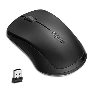 Rapoo mouse inalámbrico, mouse de computadora de 3 botones, mouse inalámbrico silencioso, mouse óptico inalámbrico con nano receptor USB, mouse inalámbrico ergonómico portátil de 2.4 G para laptop, Windows, Mac, PC de oficina