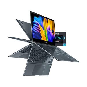 Asus ZenBook Flip 13 Ultra Slim Convertible Laptop, 13.3” OLED FHD Touch Display, Intel EVO Platform Core i7-1165G7 Processor, Iris Xe, 16GB RAM, 512GB SSD, Windows 10 Pro, Pine Grey, UX363EA-XH71T