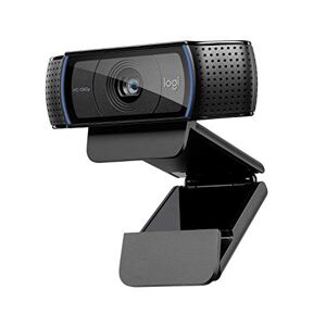 Logitech C920 HD Pro Webcam, Videoconferencias 1080P FULL HD 1080p/30 fps, Sonido Estéreo, Corrección de Iluminación HD, Skype/Google Hangouts/FaceTime, Para Gaming, PC/Mac/Android/Chromebook Negra