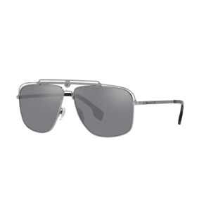 0VE2242 61 10016G Versace VE 2242 10016G Gafas de sol rectangulares de metal plomizo lente espejo gris