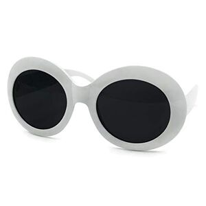 Gafas de sol XL XL redondas blancas   Circle Jacky O Style Bold Big Oversize