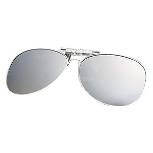 052410 Gafas de sol polarizadas de 11 colores con clip para conducción UV400, 1 pieza blanco y plateado, Estándar