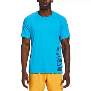 Nike Digi Stack playera de nataci n de manga corta Dri-FIT Hydroguard para hombre, Azul (Blue Lightning), Medium