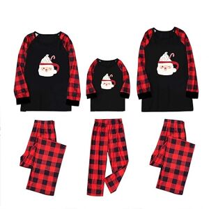 fartey SIORO fartey Pijama familiar de Navidad 2023 a juego, conjunto de manga larga para fiestas y pantalones, rojo (01 Red), M