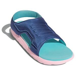 Adidas Sandalias cómodas para niños, azul redondo, cielo neblino/rosa claro, Crew Blue/Hazy Sky/Clear Pink, 18 MX Niño pequeño