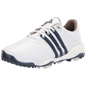 GV7247 Adidas Tour360 22 Zapatos de Golf para Hombre, FTWR White/Silver Metallic/Team Navy Blue, 8.5 US