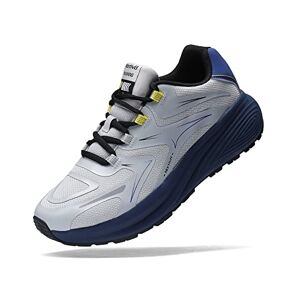 NORTIV 8 Zapatillas de Trail Running para Hombre, Suela de Goma, Antideslizantes, Ligeras, con Cordones,SNTR2210M,Azul/Blanco,29 cm