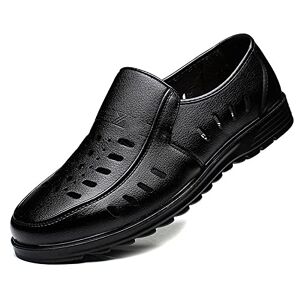 ITOMEN Zapatos Oxford para hombre Zapatos Oxford para hombre Moda Casual piel Sintético Zapatos Cómodos para hombre Zapatos para hombre Hueco Transpirable Zapatos Casual (Color: Negro, Talla: 7)