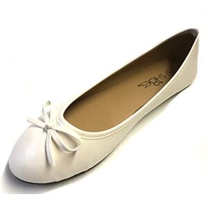 LYSB007NM5QUW-WMNFSHSHOE New Womens Ballerina Ballet Flats Shoes Leopard & Black (6, White 8500)