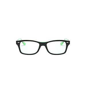0RY1531 3764 Monturas de gafas graduadas. RY1531, Ray-Ban, niños unisex, Negro sobre verde transparente/lente demo, 46 mm