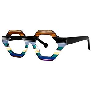 Voogueme Gafas con marco geométrico para mujer Ailsa, Colorido, M