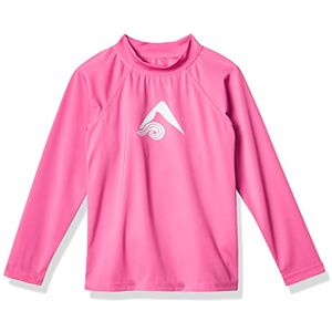 7157 Kanu Surf Big Girls' Keri UPF 50+ Long Sleeve Rashguard, Pink, Small (8)