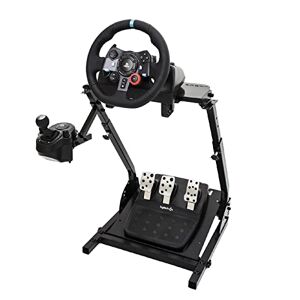 CXRCY Racing Wheel Stand Compatible with Logitech G920 G29 G27 G25 Gaming Cockpit Height Adjustable Foldable Gaming Racing Simulator Wheel Stand ,Wheel and Pedals Not Included