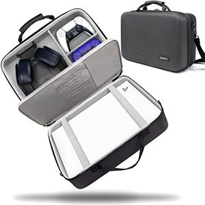 Funda de transporte para PS5, funda rígida de viaje para PS5, bolsa de almacenamiento compatible con Playstation 5 y PS5 Digital Edition, controlador profesional, auriculares, base de host PS5, tarjetas de juego y accesorios para juegos