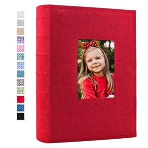 Vienrose Álbum de fotos de 10 x 15 cm 300 bolsillos, funda de marco de lino con áreas de notas, libro de fotos de gran capacidad, libro para bodas, familias, bebés, vacaciones…