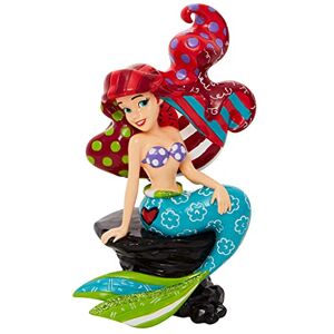 Enesco Disney by Romero Britto The Little Mermaid Ariel on Rock Figura de 6.89 Pulgadas, Multicolor