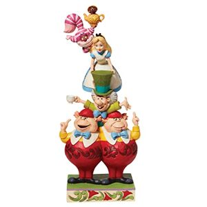 Enesco Disney Traditions by Jim Shore Alice in Wonderland Figura de Personajes Apilados, 10.82 Pulgadas, Multicolor
