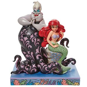 Enesco Jim Shore Disney Traditions Figura de Ariel y Ursula, 9.5 Pulgadas, Multicolor