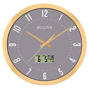 Bulova C4830 Reloj de Pared para vestíbulo, 14 Pulgadas, Dorado