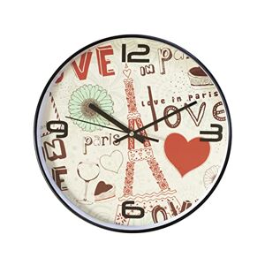 Genérico Reloj de Pared Paris 30cms   Decoración de Pared   Reloj Decorativo   Reloj Grande para decoración de Oficina   Reloj de Pared Grande   Wall Clock   Oficina decoración