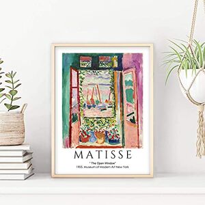 Pennclys Henri Matisse Póster de pared en lona de Matisse, póster de paisaje de Matisse, póster de exposición de Henri Matisse at Collioure, impresión abstracta de Matisse, obra de arte de 12 x 16 pulgadas, sin marco